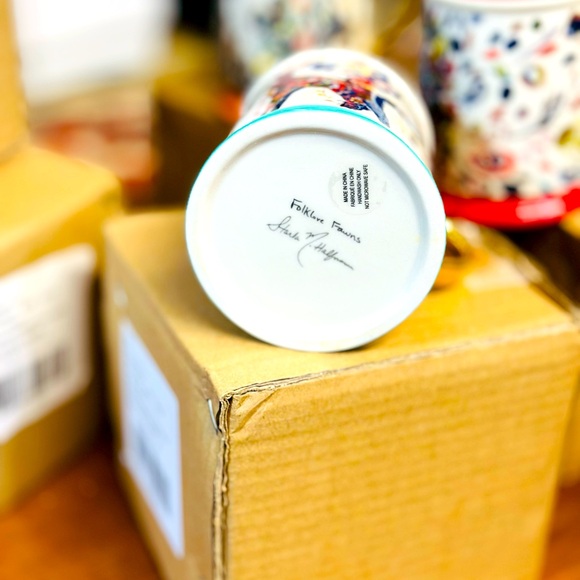 beautiful Starla Halfmann FAWN/Deer mugs from Anthropologie - Picture 3 of 4